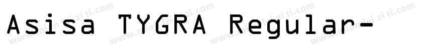 Asisa TYGRA Regular字体转换